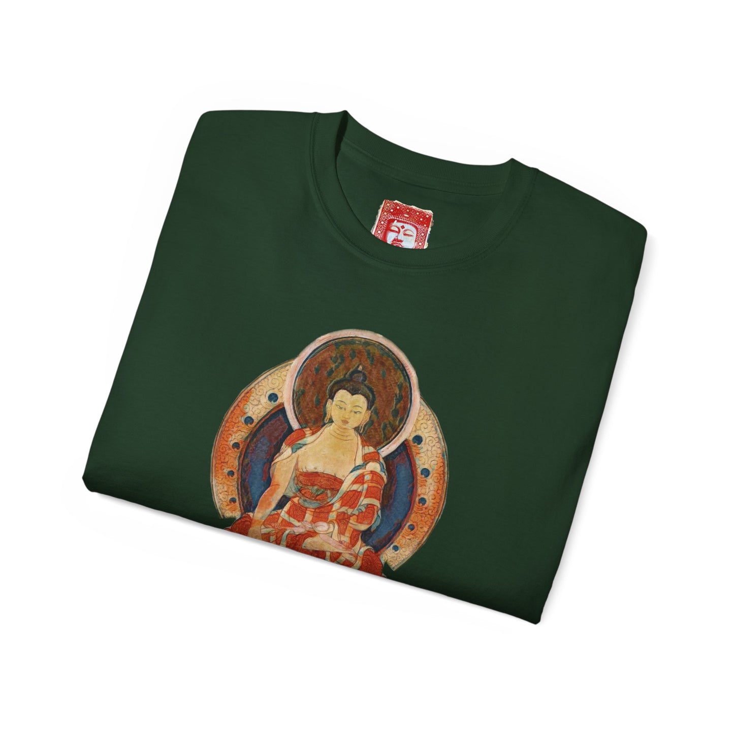 Fine Art Buddha Oil Paint Print Unisex Ultra Cotton Tee
