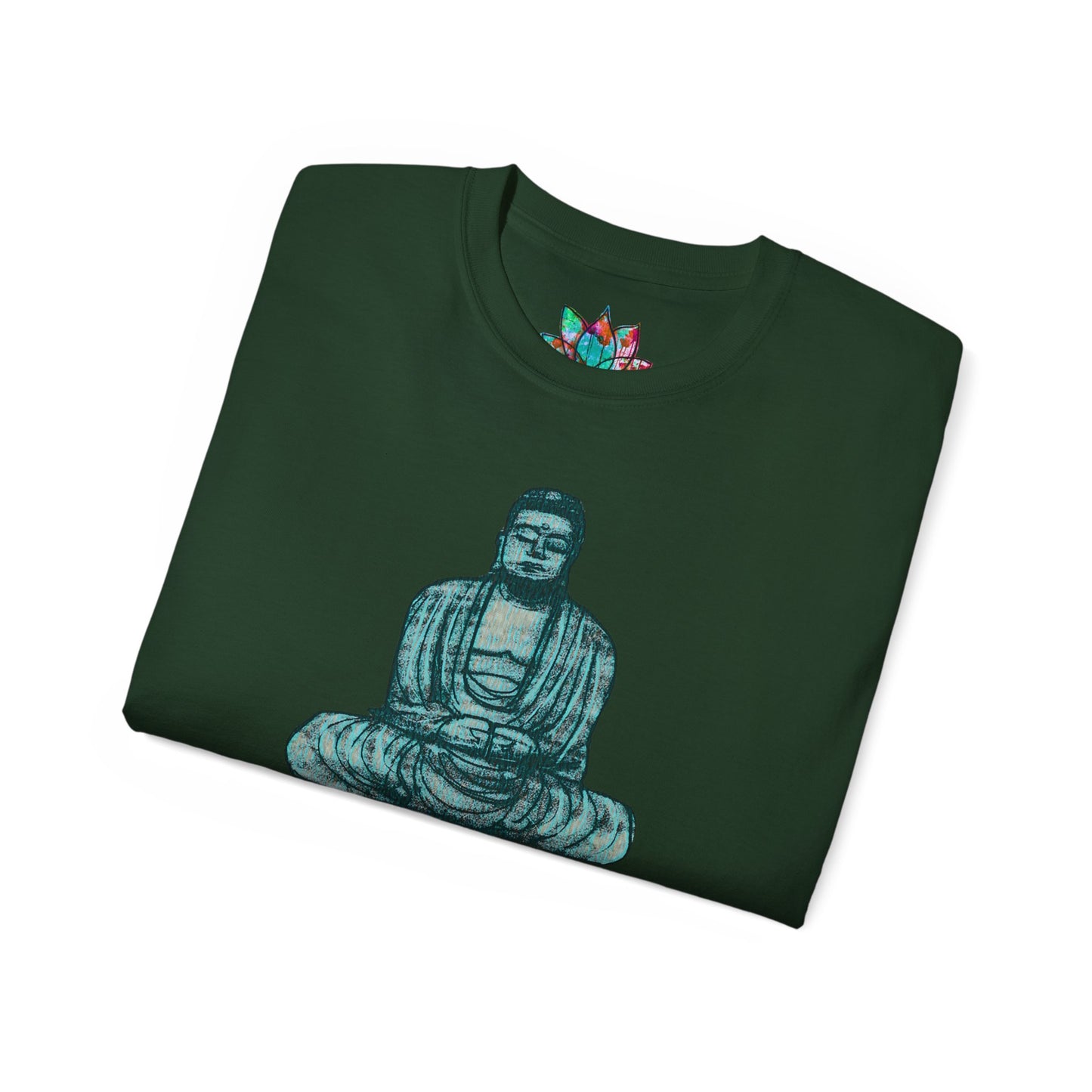 Fine Art Buddha Chalk Drawing Print Unisex Ultra Cotton Tee