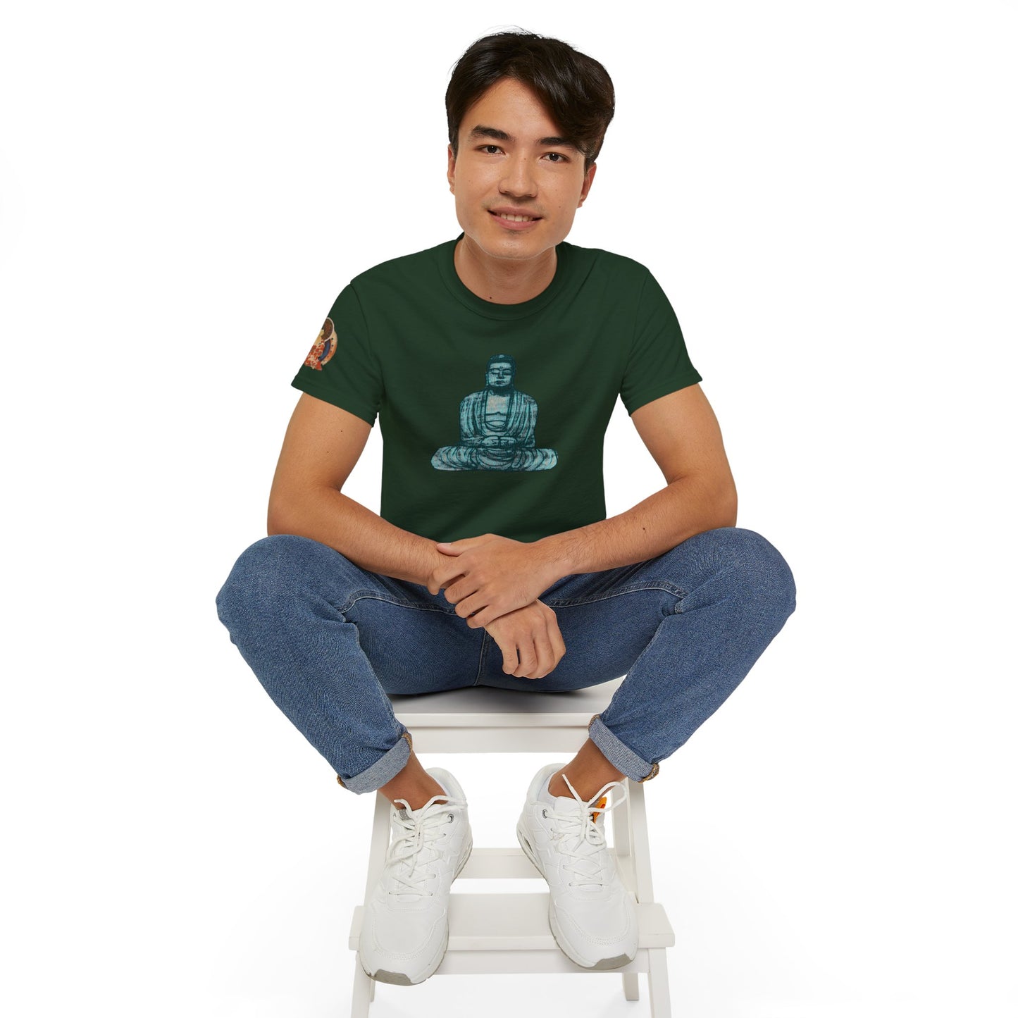Fine Art Buddha Chalk Drawing Print Unisex Ultra Cotton Tee