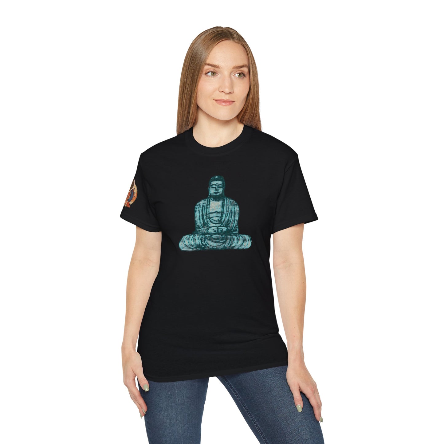 Fine Art Buddha Chalk Drawing Print Unisex Ultra Cotton Tee