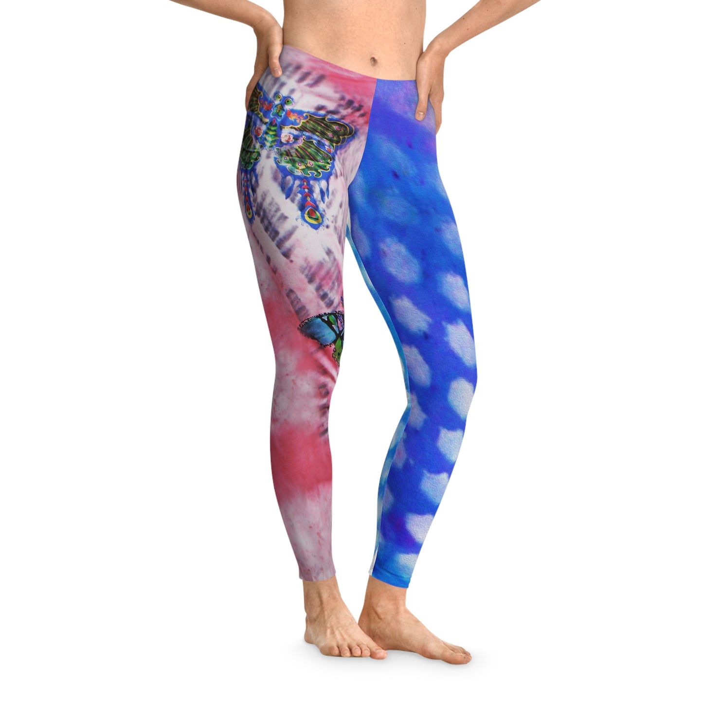 Prueba de transformación mezcla Leggings elásticos (AOP)