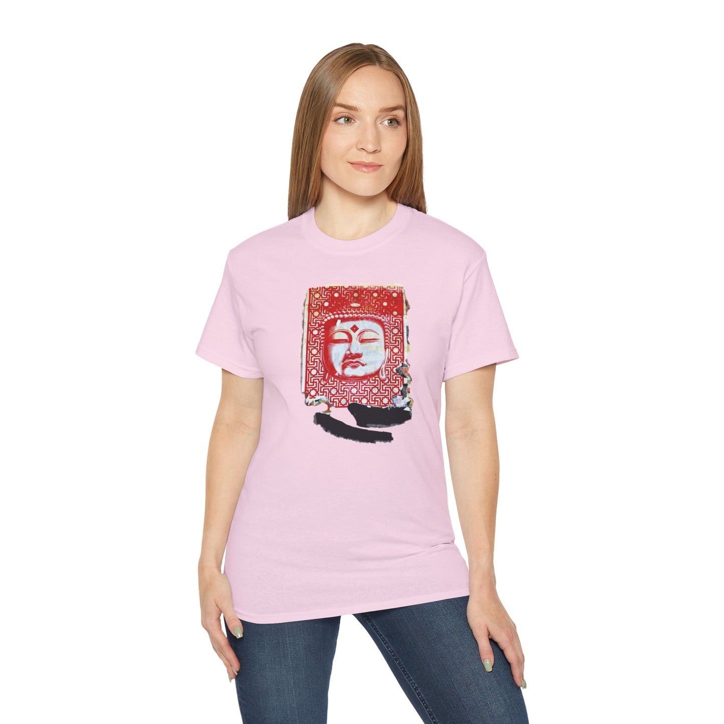 Fine Art Buddha Tablet Print Unisex Ultra Cotton Tee