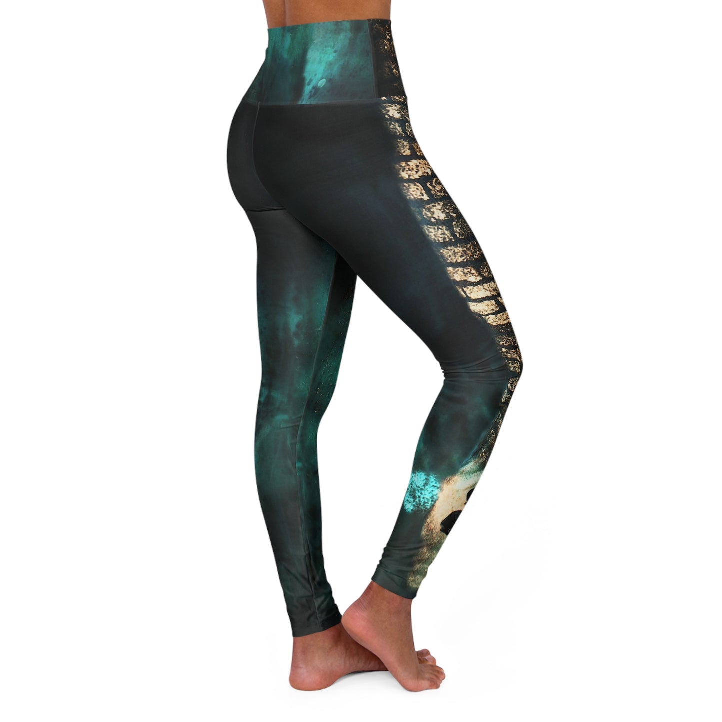 Girl Army Water Brushed Print High Waisted Leggings