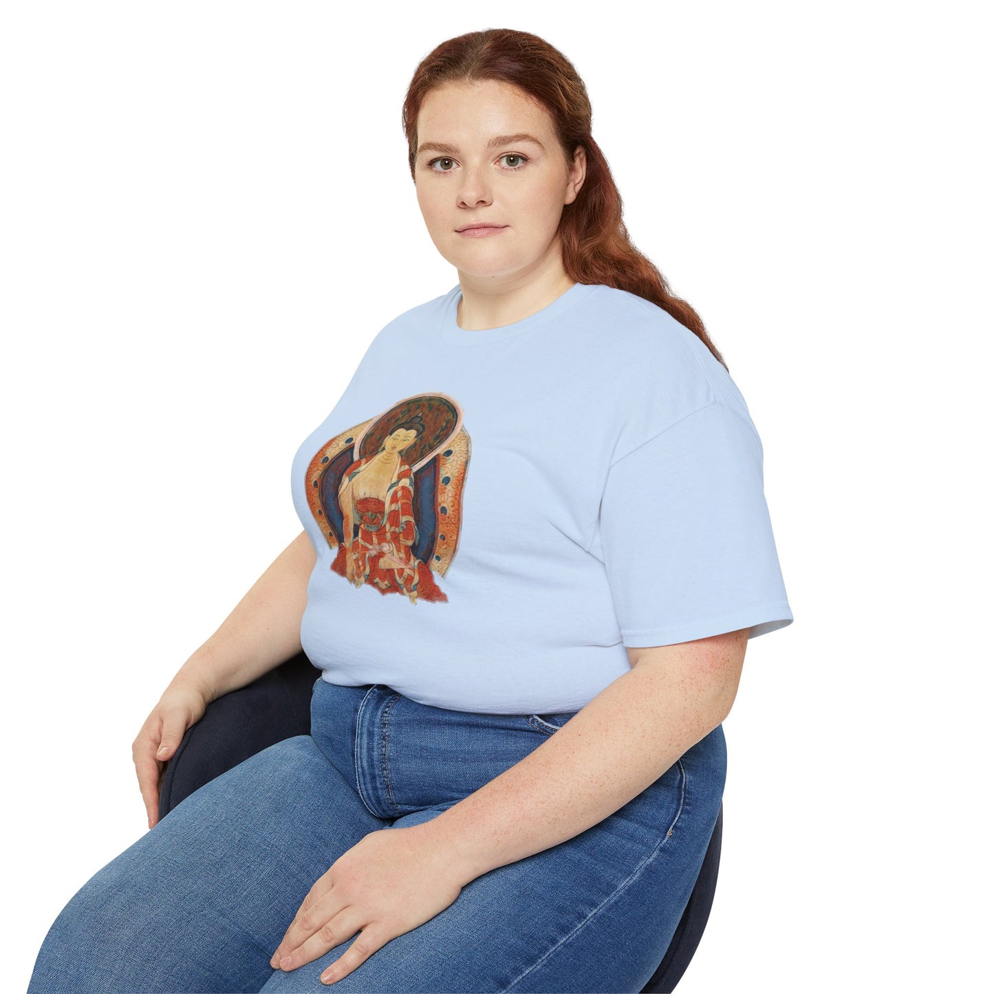 Fine Art Buddha Oil Paint Print Unisex Ultra Cotton Tee