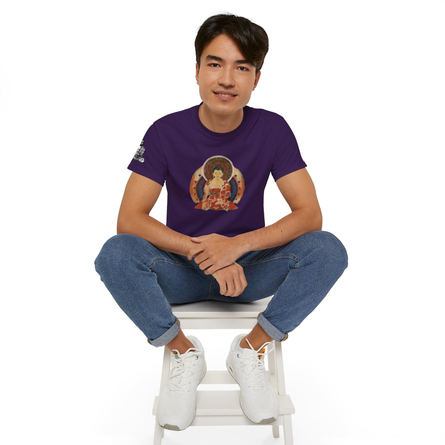 Fine Art Buddha Oil Paint Print Unisex Ultra Cotton Tee
