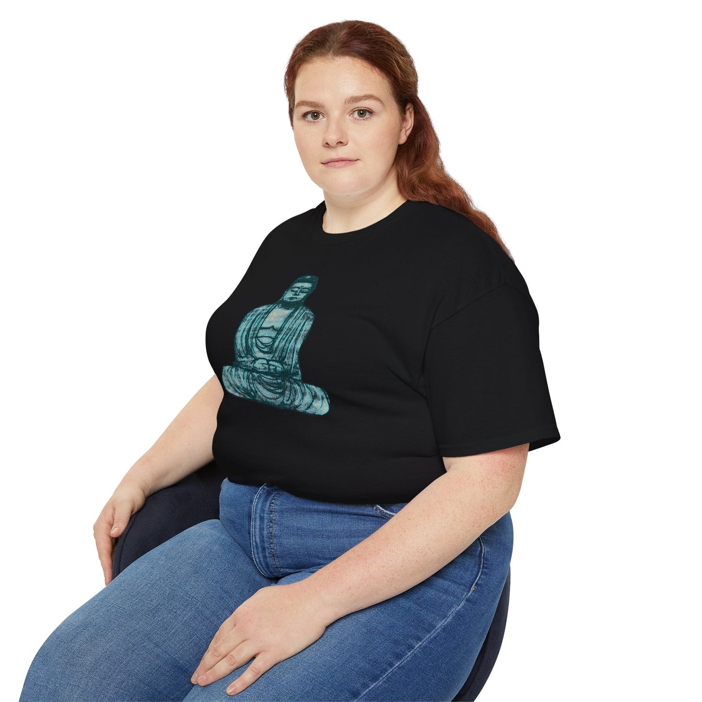 Fine Art Buddha Chalk Drawing Print Unisex Ultra Cotton Tee