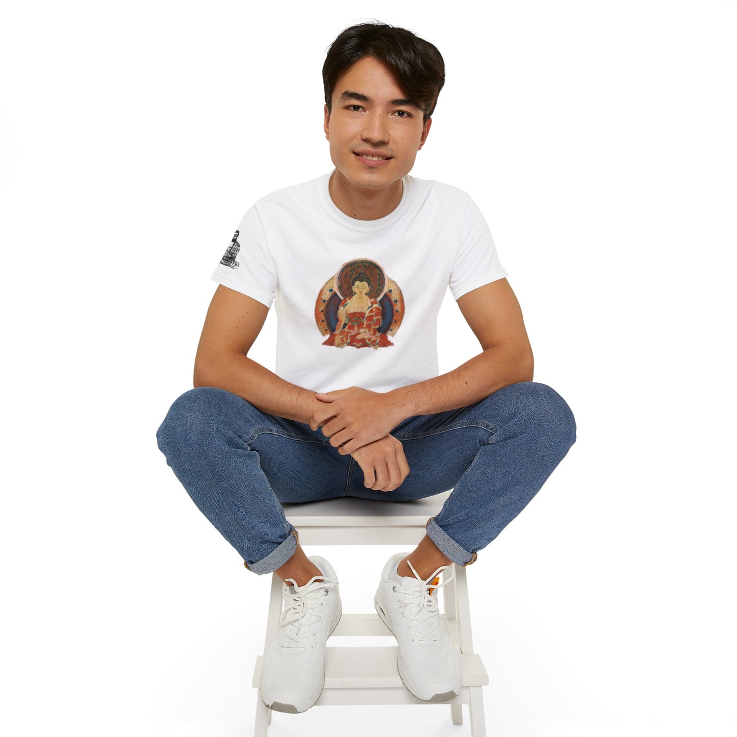 Fine Art Buddha Oil Paint Print Unisex Ultra Cotton Tee