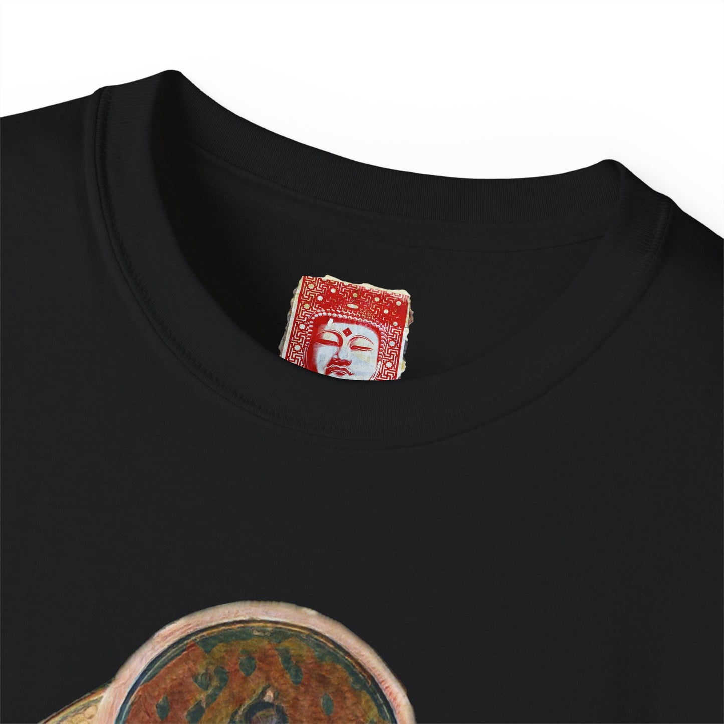 Fine Art Buddha Oil Paint Print Unisex Ultra Cotton Tee