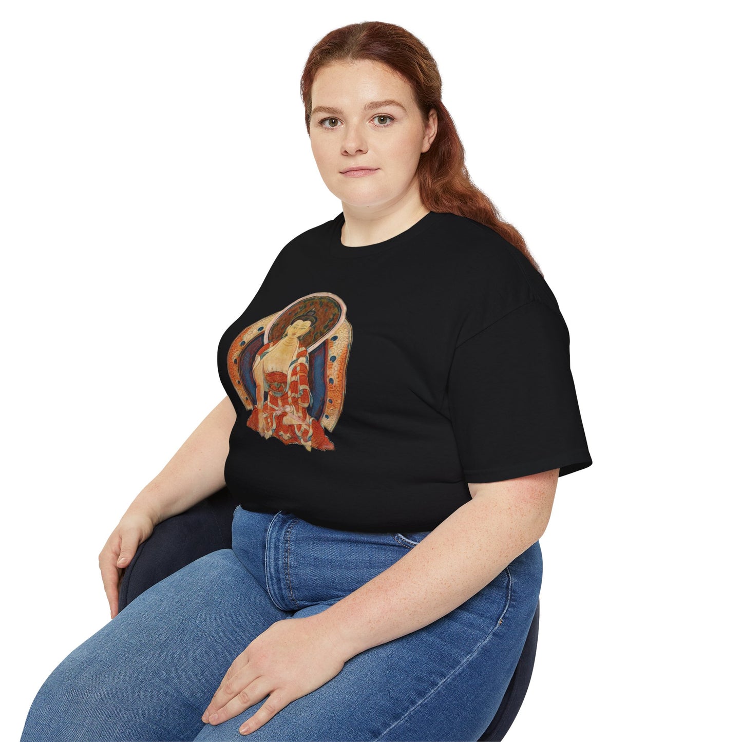 Fine Art Buddha Oil Paint Print Unisex Ultra Cotton Tee