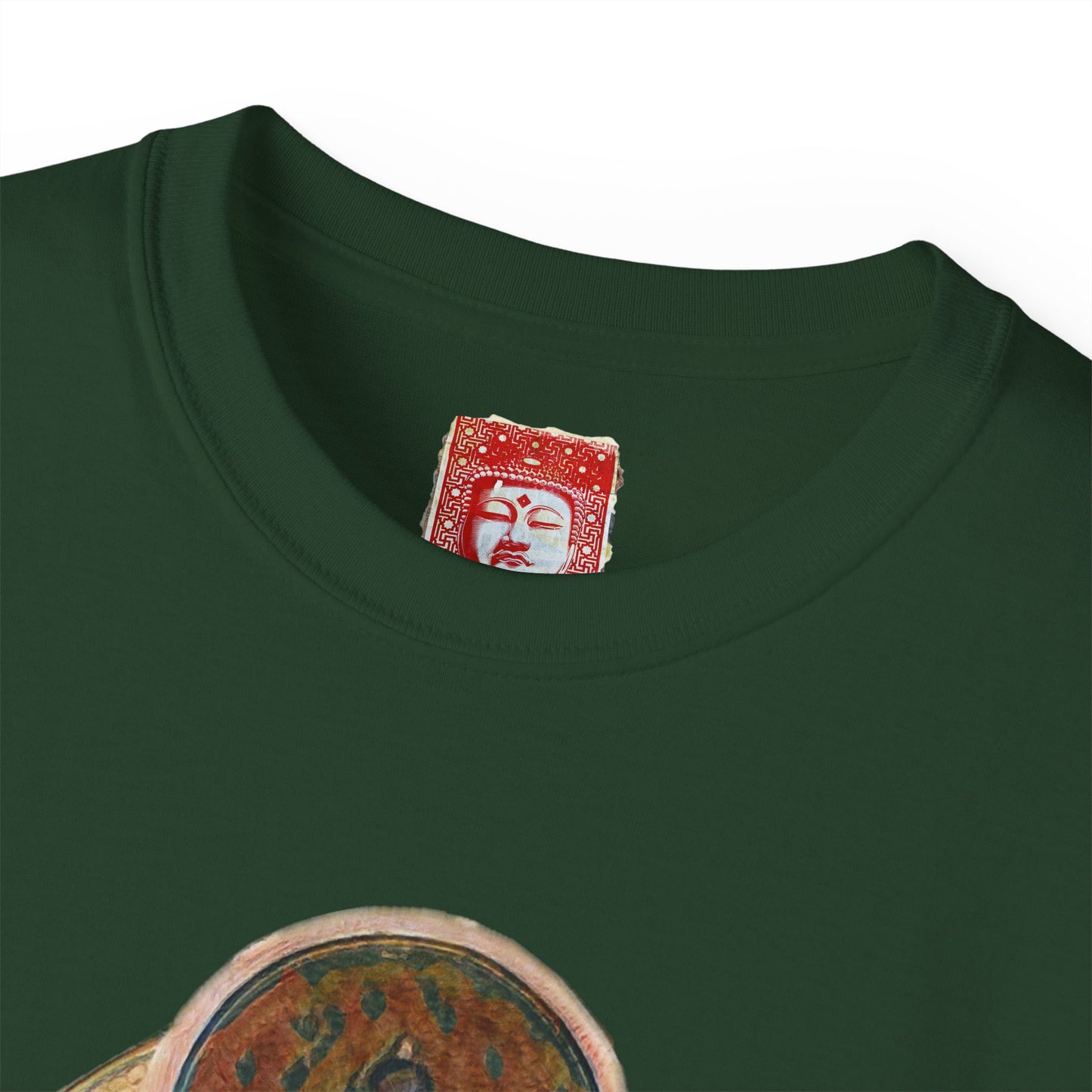 Fine Art Buddha Oil Paint Print Unisex Ultra Cotton Tee