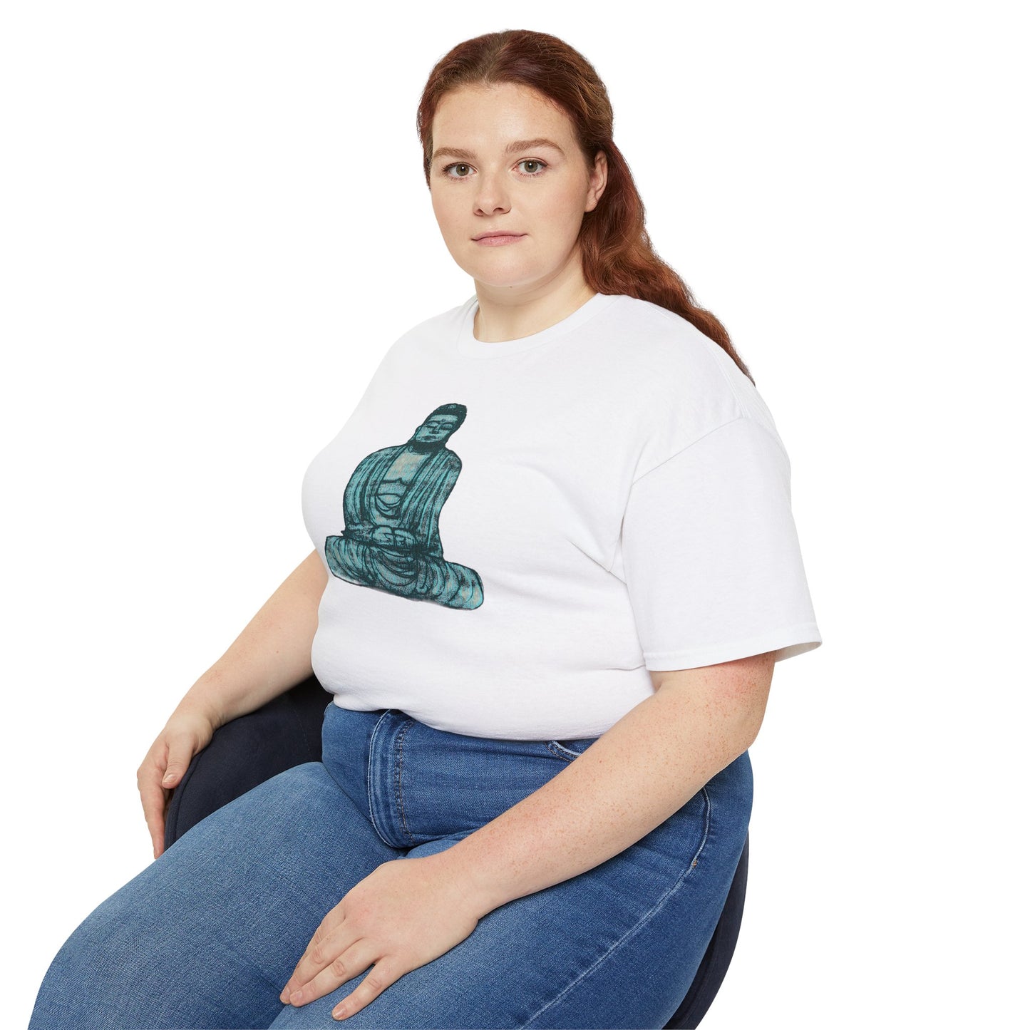 Fine Art Buddha Chalk Drawing Print Unisex Ultra Cotton Tee