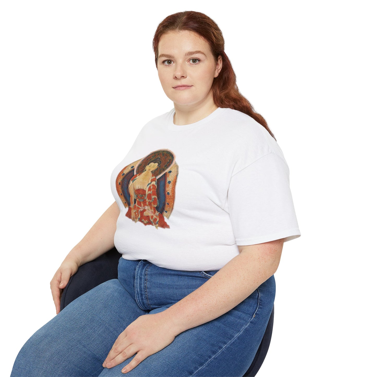 Fine Art Buddha Oil Paint Print Unisex Ultra Cotton Tee