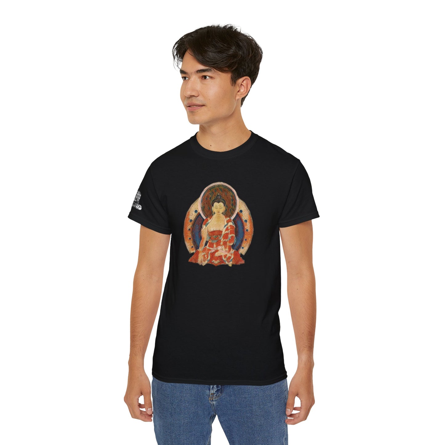 Fine Art Buddha Oil Paint Print Unisex Ultra Cotton Tee