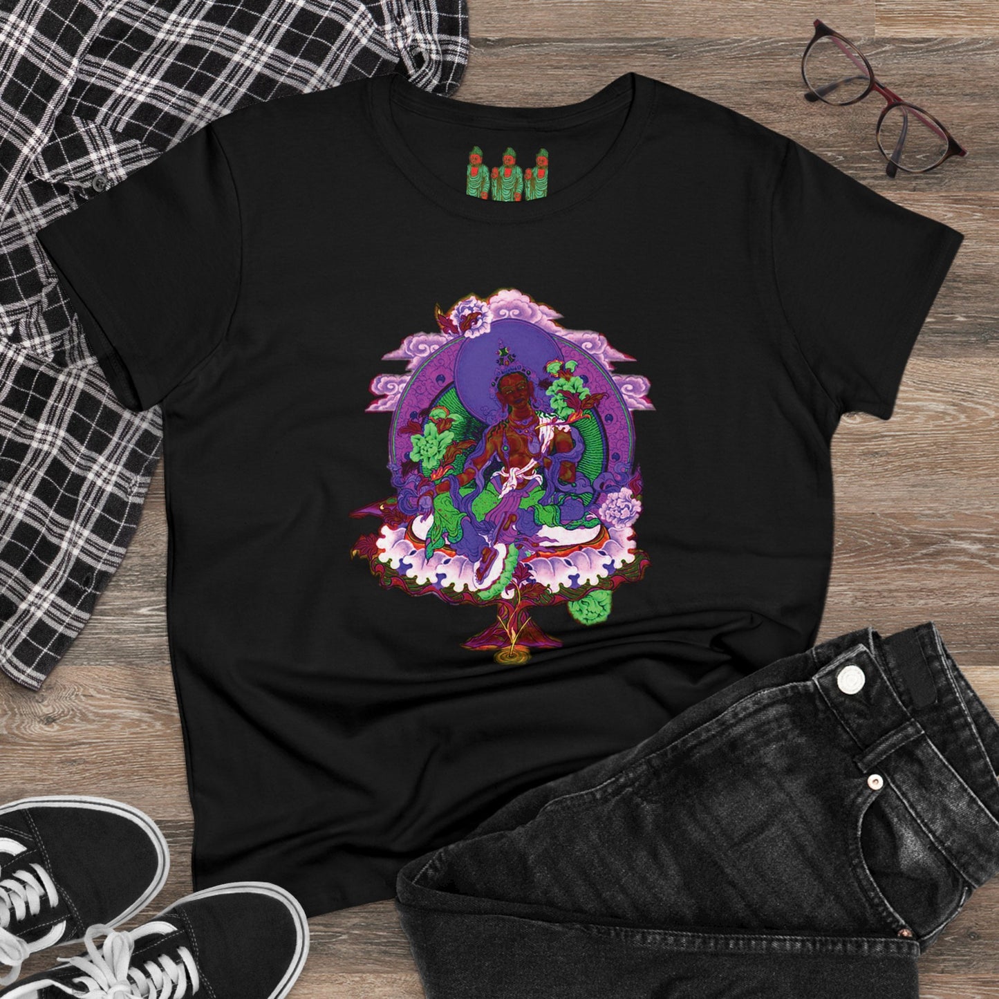 Buddha Pastel Sketch Women's Cotton Tee