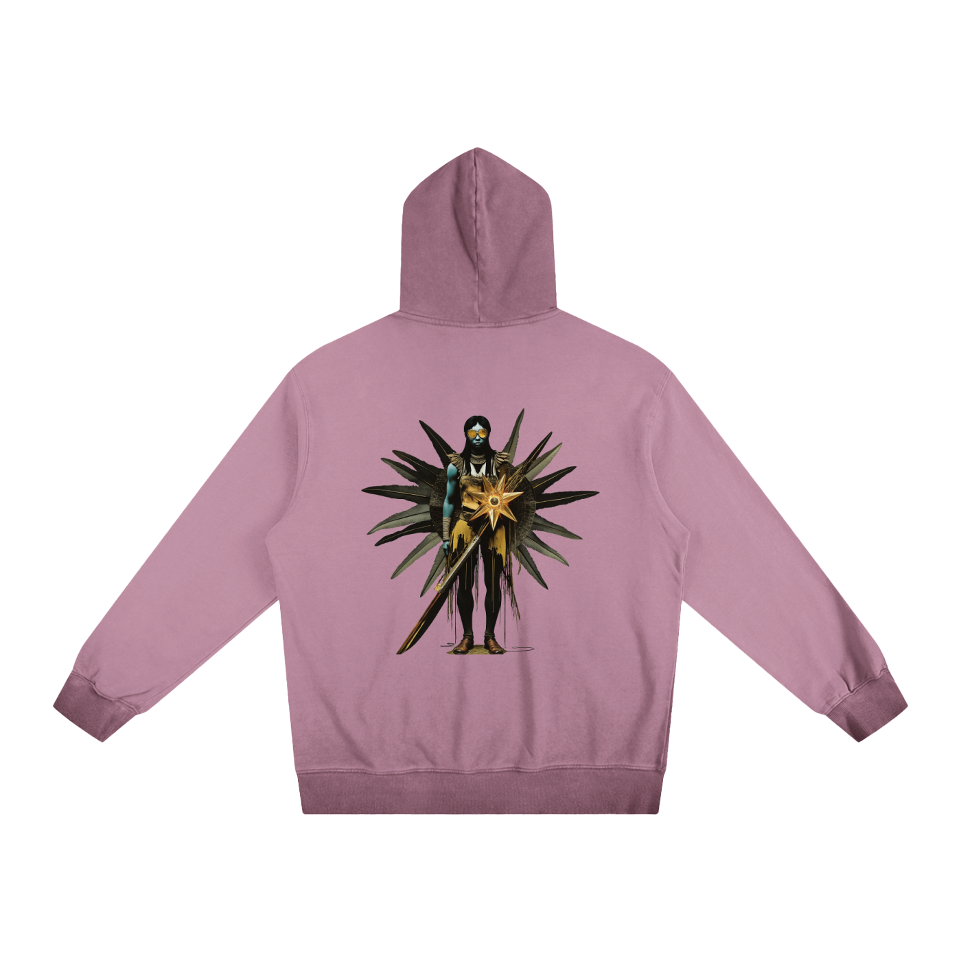Amaru Khan Stars Ombre Vintage Stone Washed Color Hoodie
