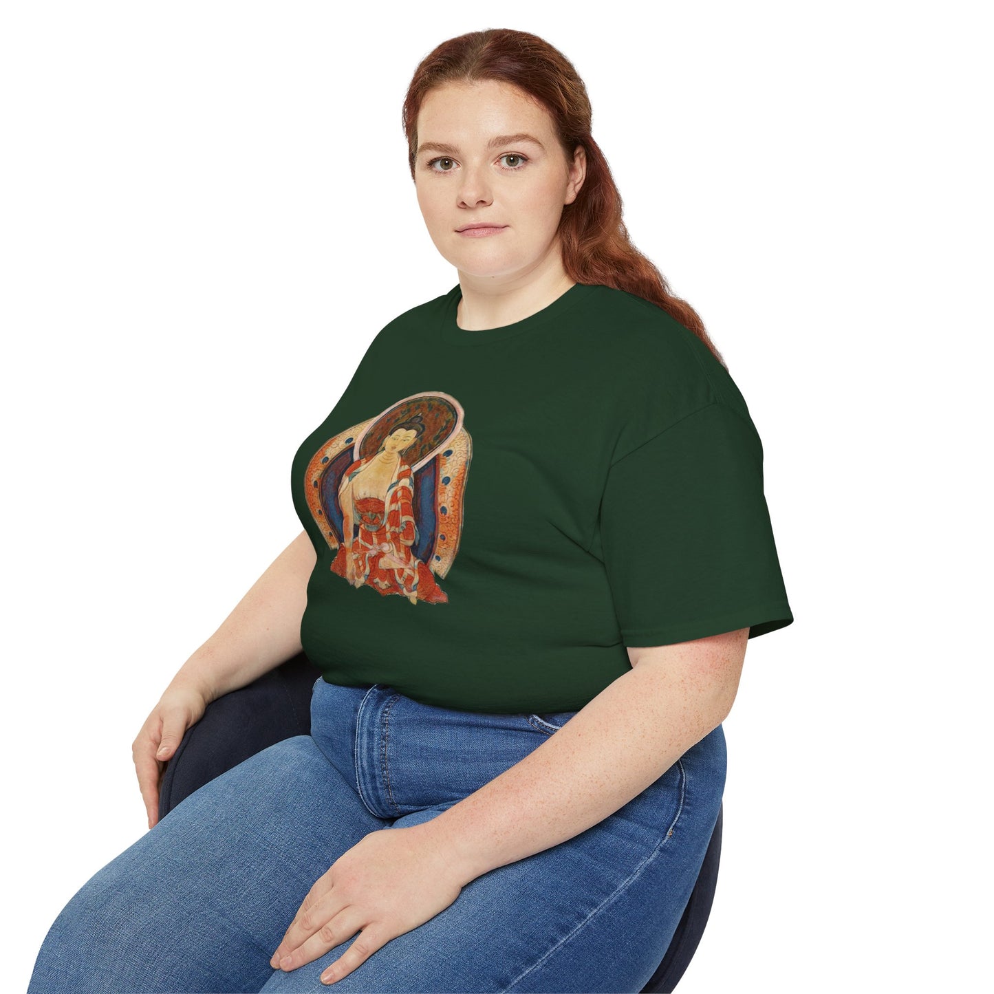 Fine Art Buddha Oil Paint Print Unisex Ultra Cotton Tee