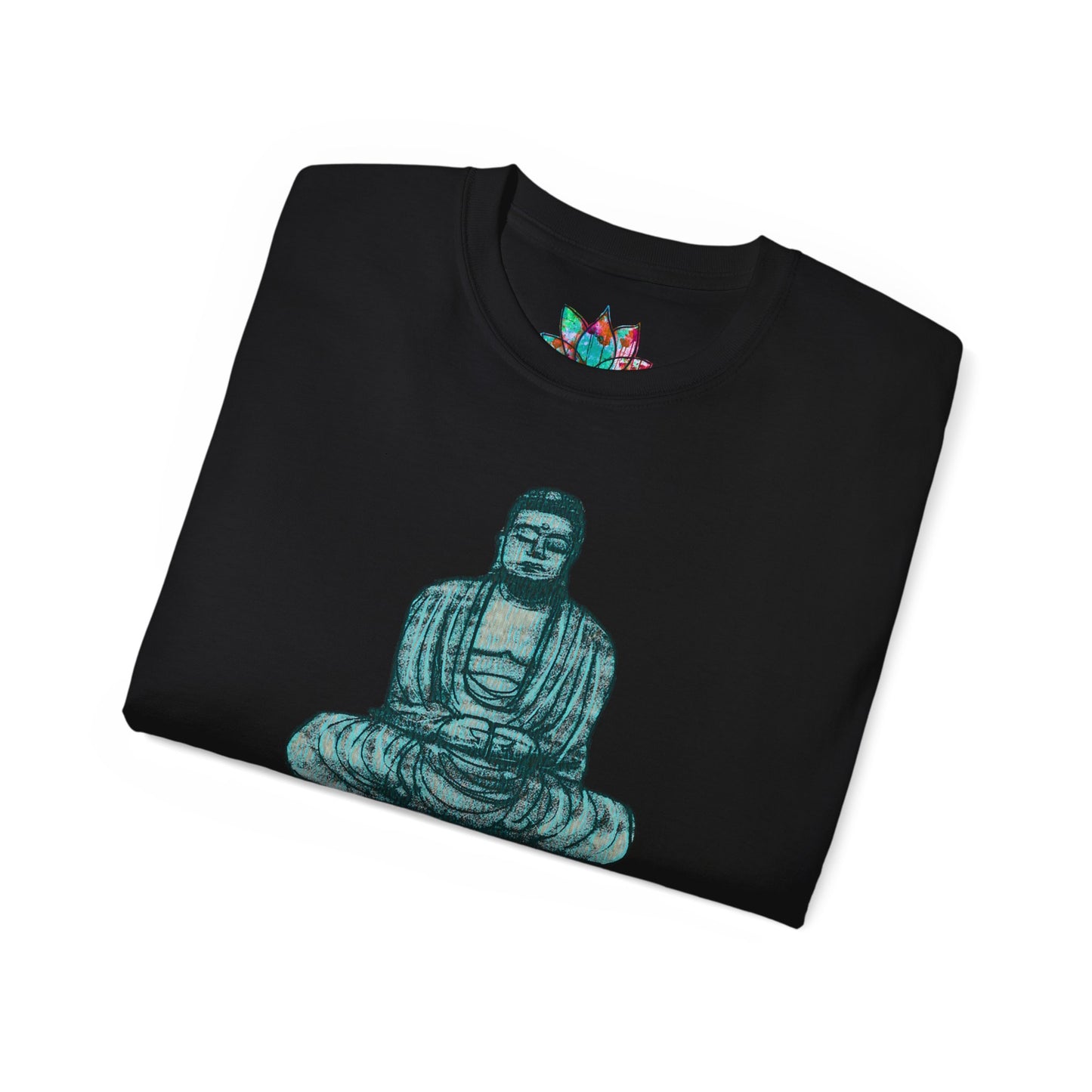 Fine Art Buddha Chalk Drawing Print Unisex Ultra Cotton Tee