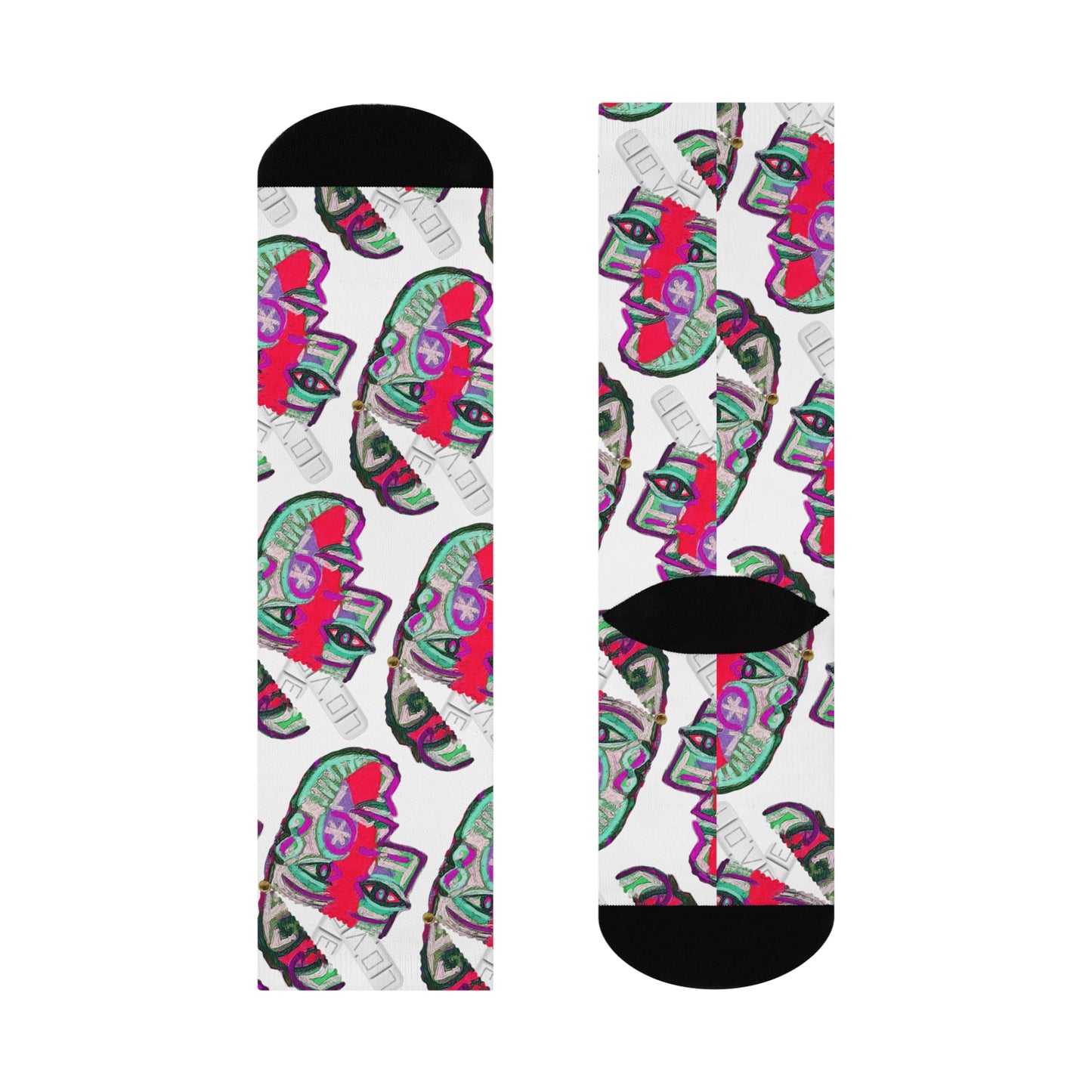 LOVE PILL Cushioned Crew Socks Ivory Powder
