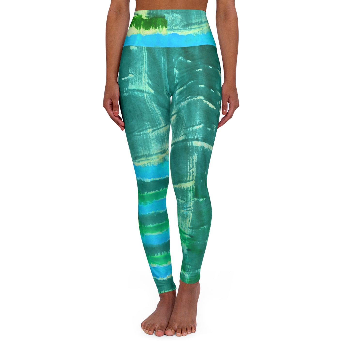 Jade & Turq Stone High Waisted Leggings