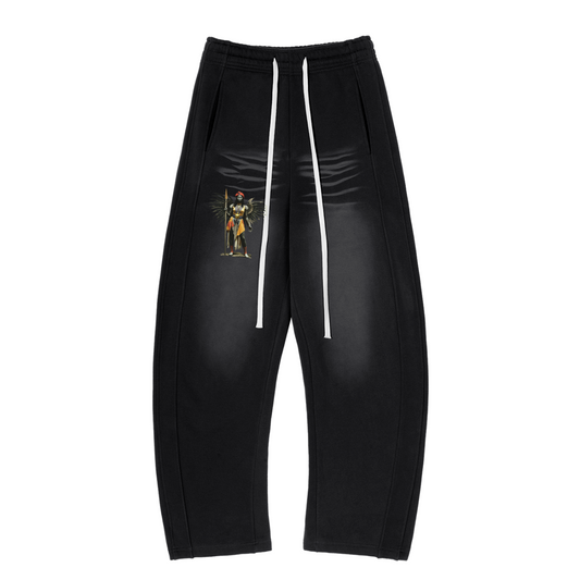 Amaru Khan Stars Sunfade Curved Blade Sweatpants