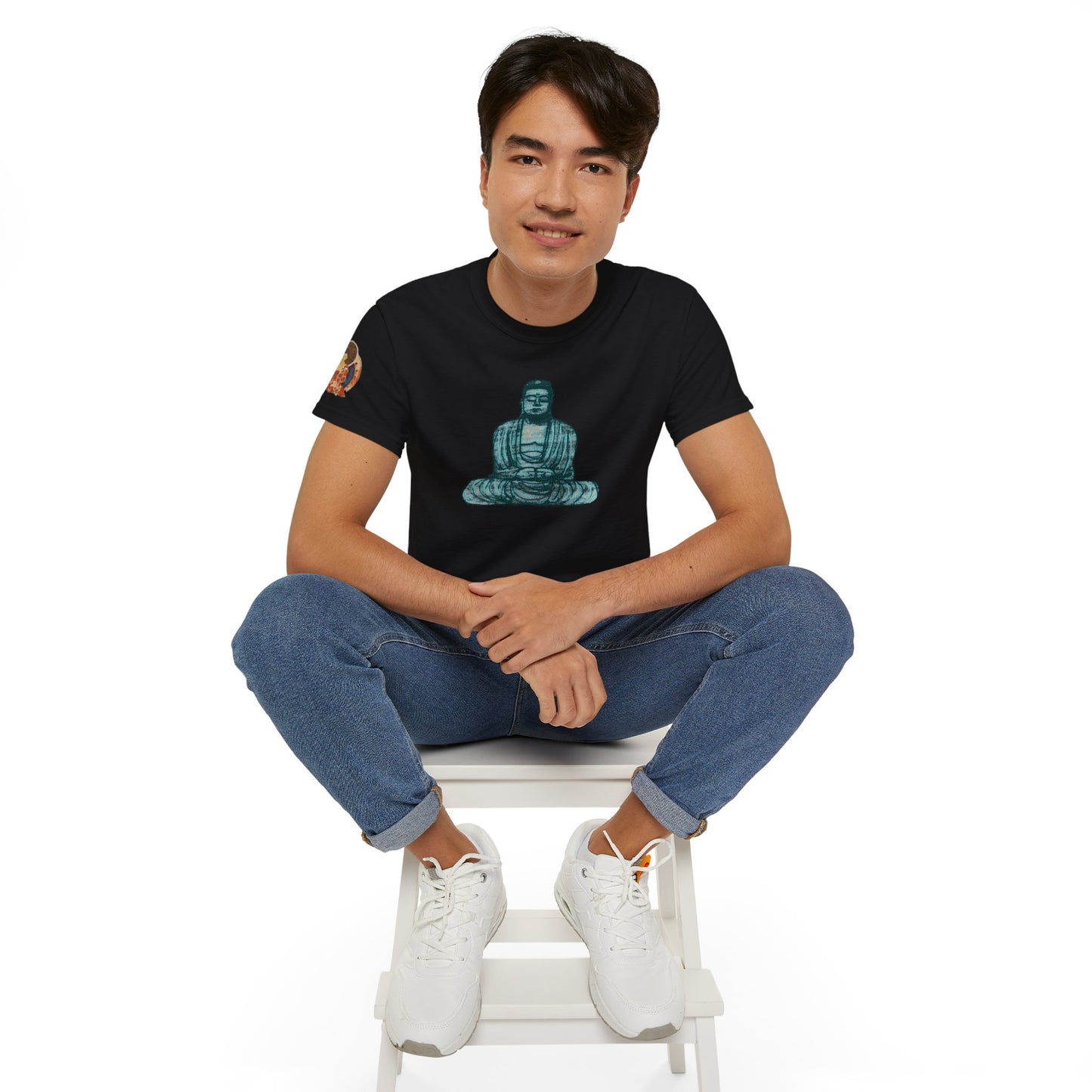 Fine Art Buddha Chalk Drawing Print Unisex Ultra Cotton Tee