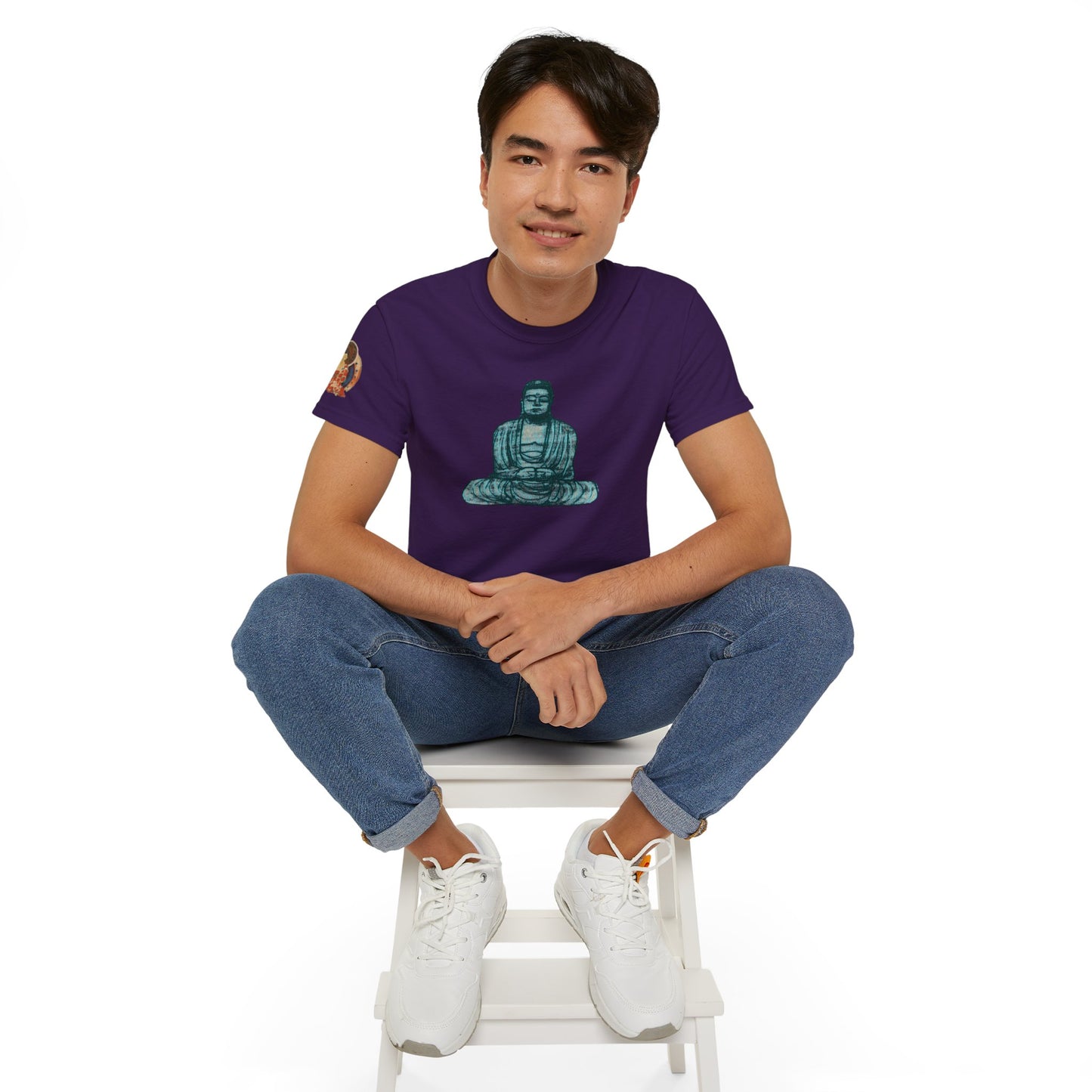 Fine Art Buddha Chalk Drawing Print Unisex Ultra Cotton Tee