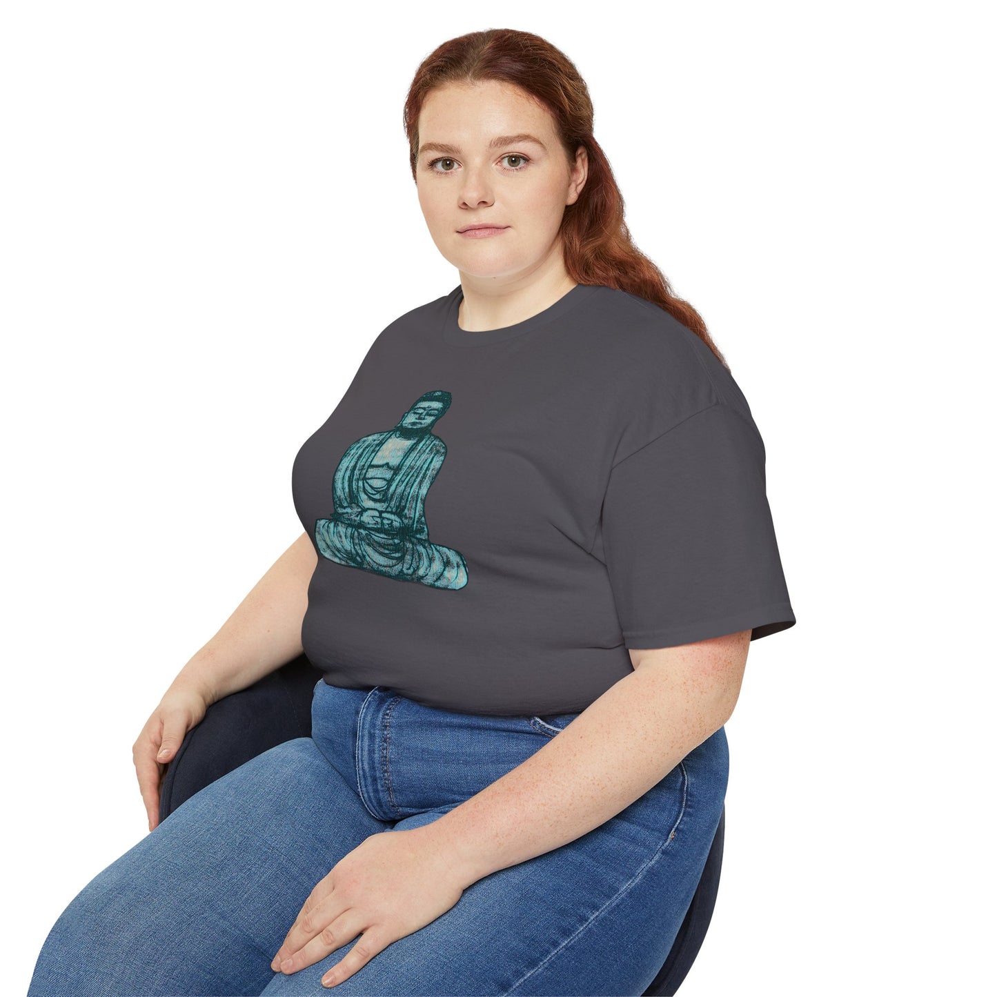Fine Art Buddha Chalk Drawing Print Unisex Ultra Cotton Tee