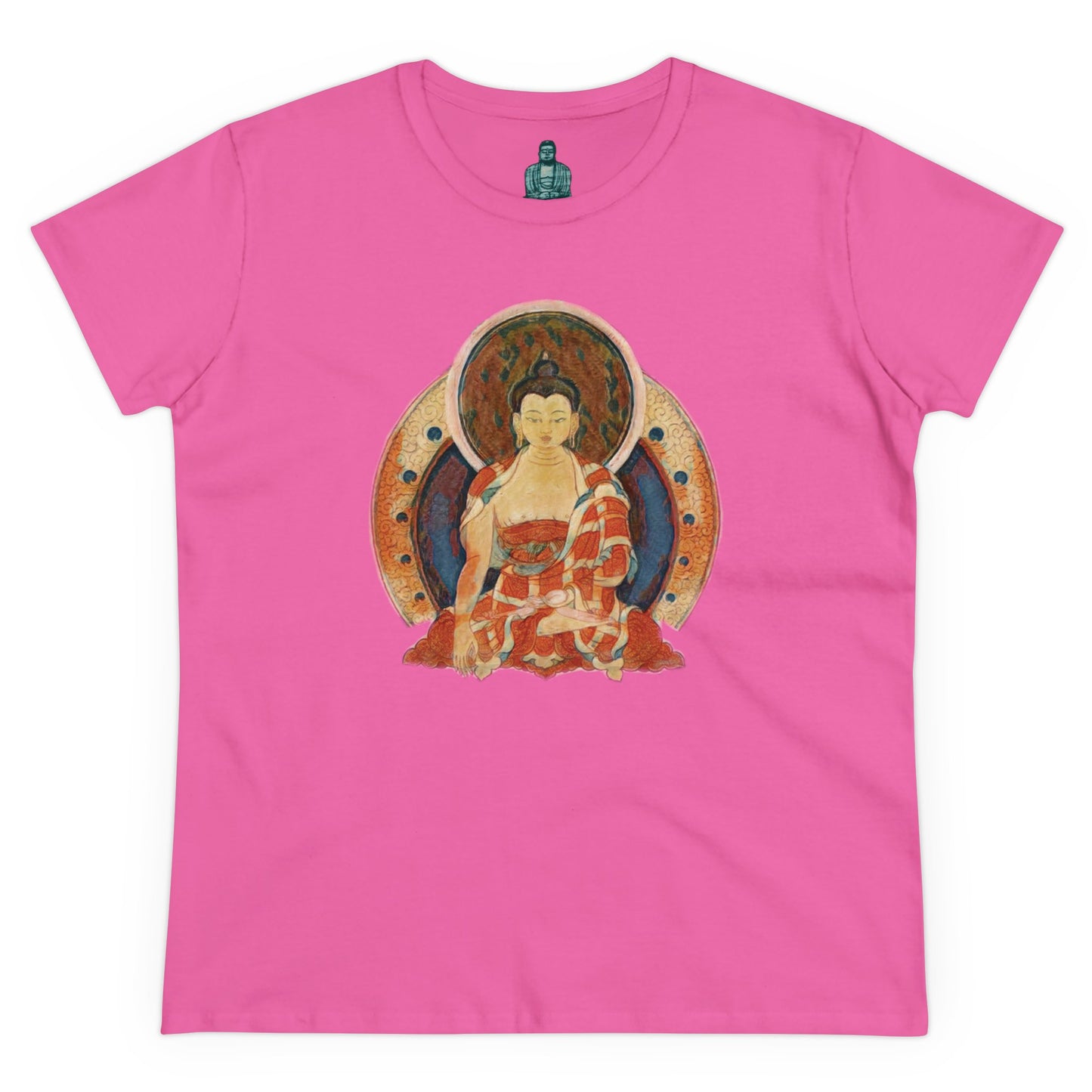 Buddha Gouache Print Women's Cotton Tee