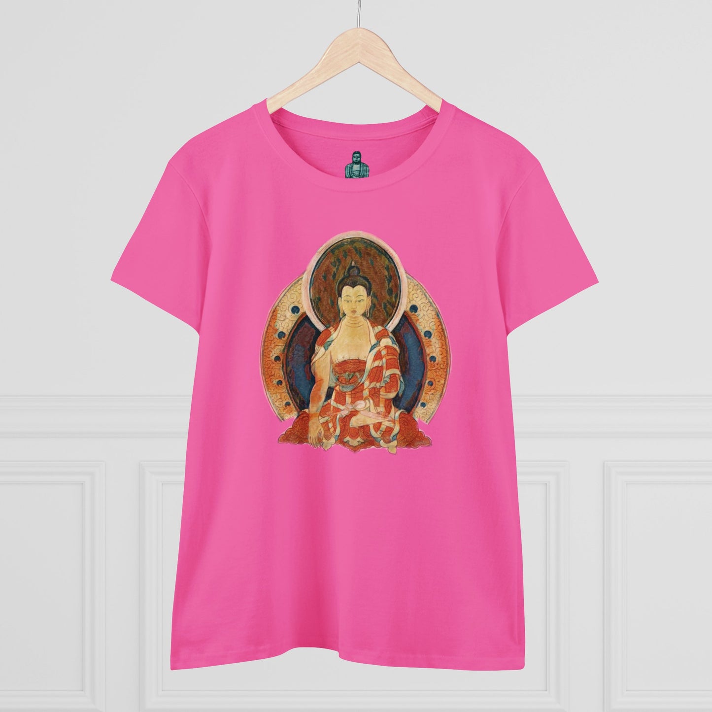 Buddha Gouache Print Women's Cotton Tee