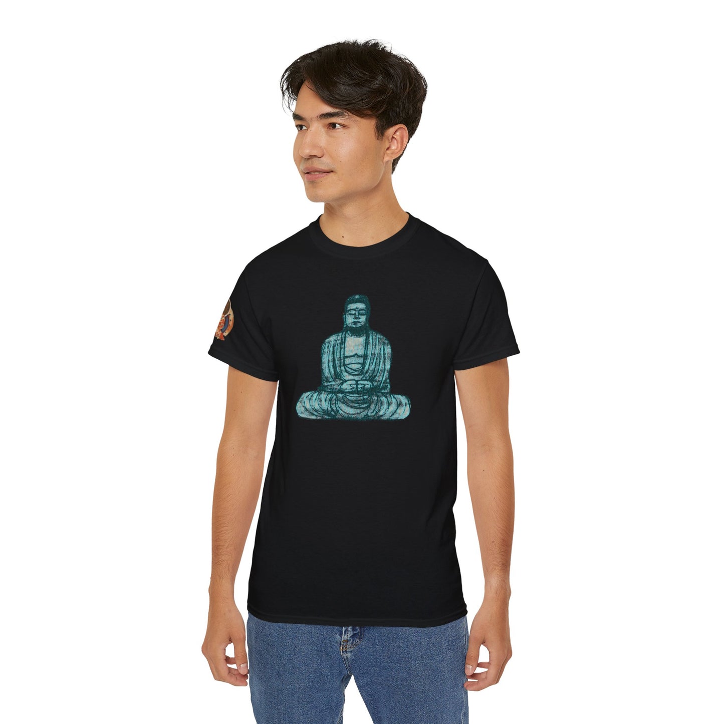 Fine Art Buddha Chalk Drawing Print Unisex Ultra Cotton Tee