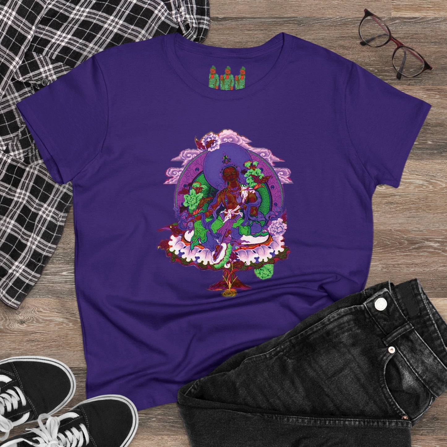 Buddha Pastel Sketch Women's Cotton Tee