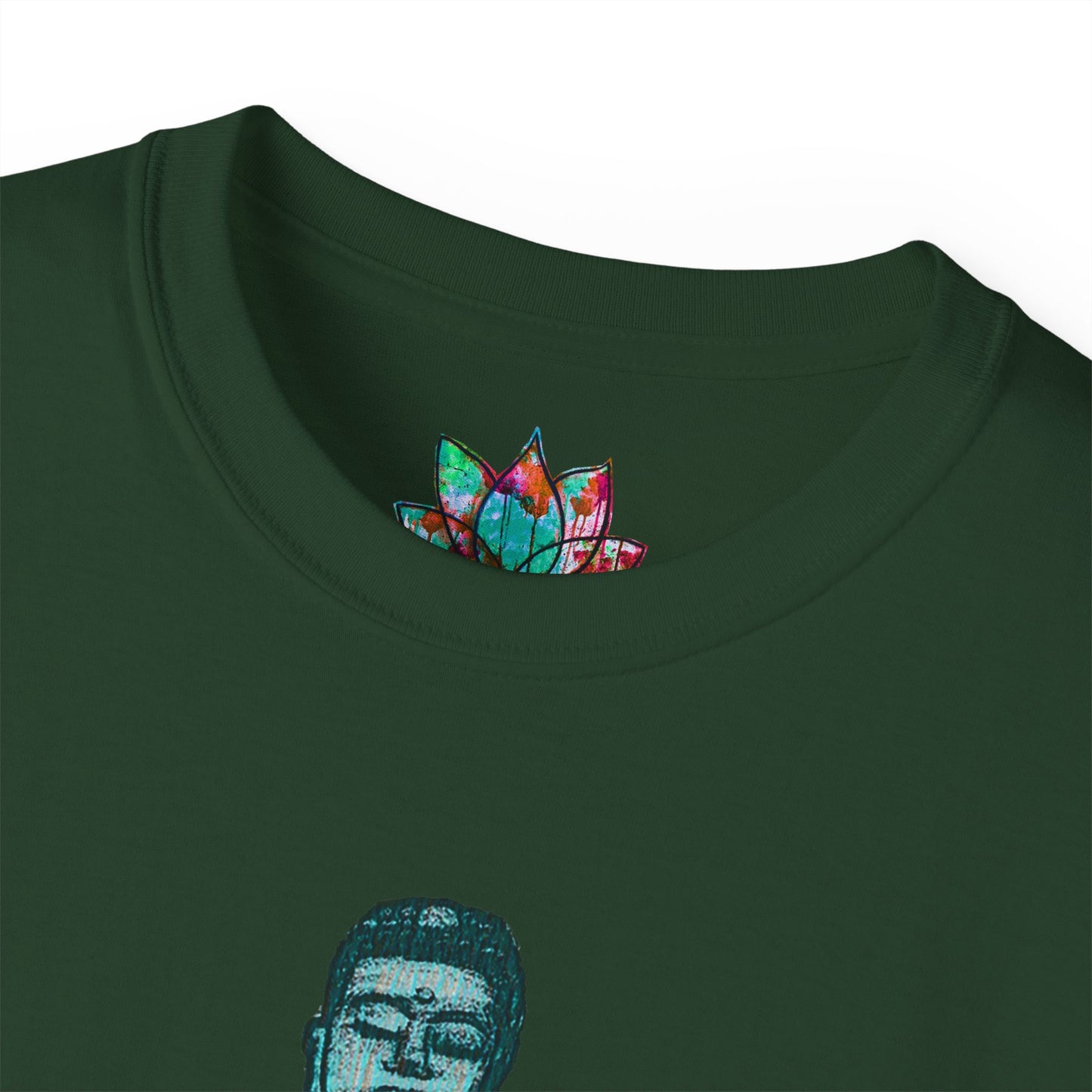 Fine Art Buddha Chalk Drawing Print Unisex Ultra Cotton Tee