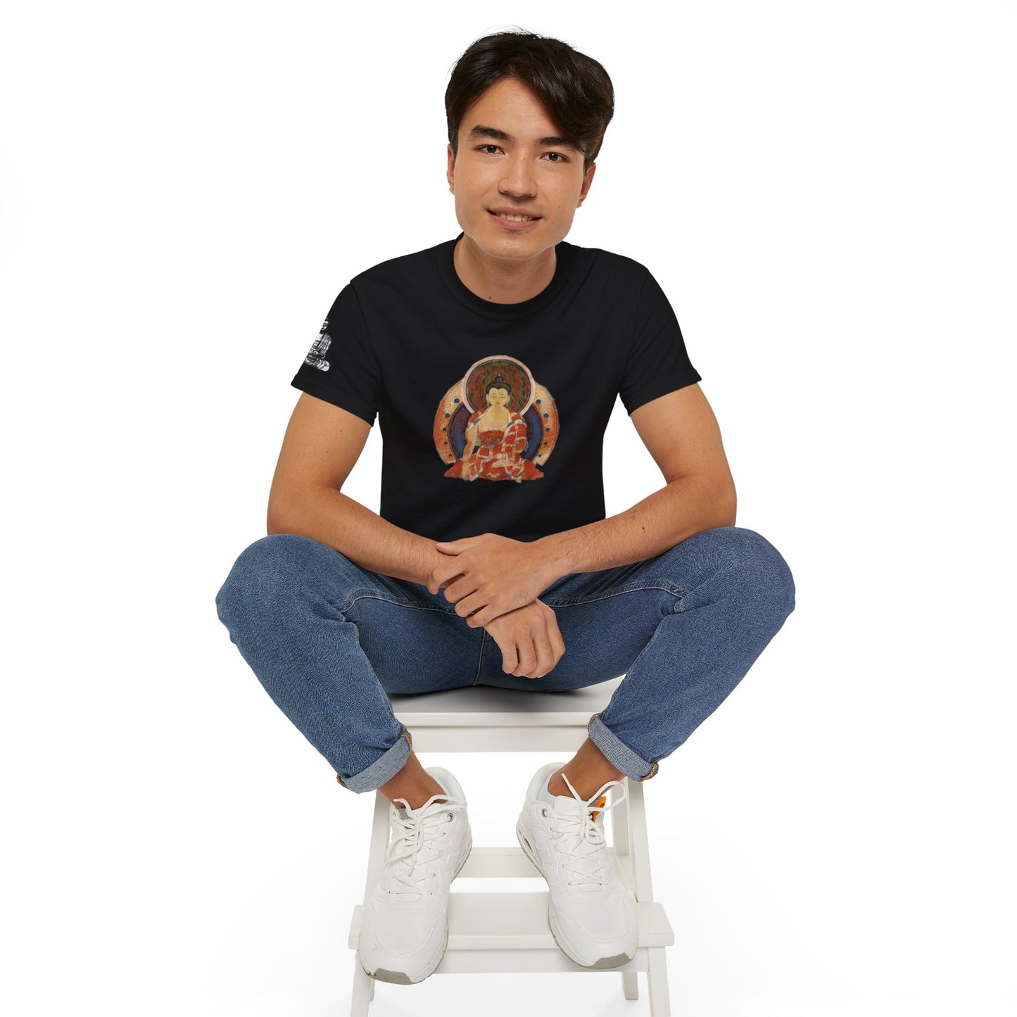 Fine Art Buddha Oil Paint Print Unisex Ultra Cotton Tee