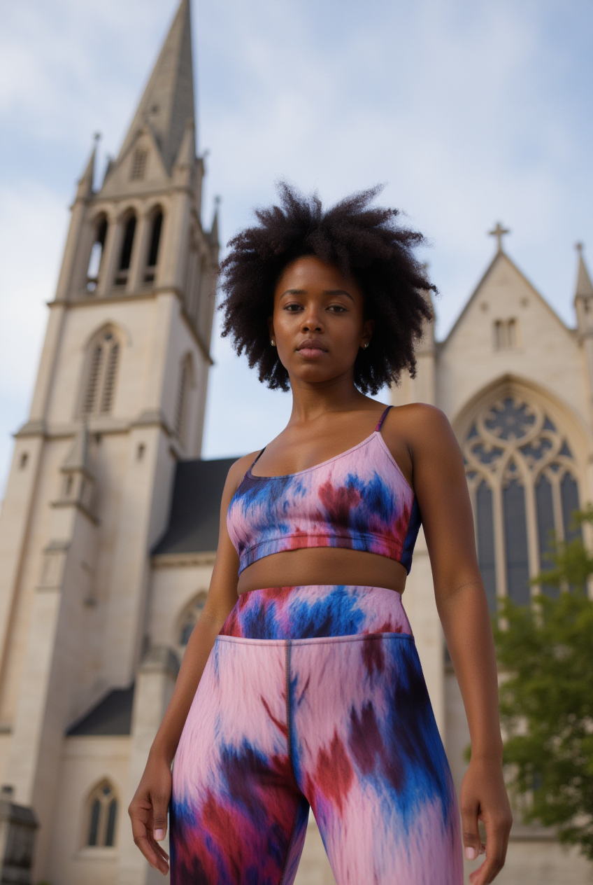 Shibori Rose High Waist Leggings