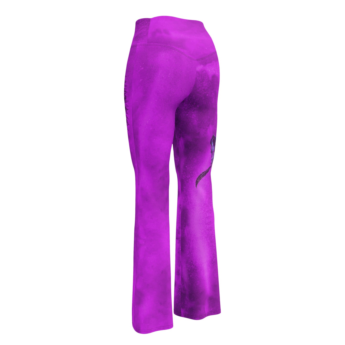 Hazey Breeze Hot Pink High Waisted Flare leggings