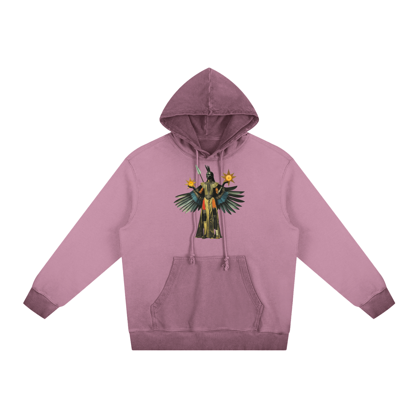 Amaru Khan Stars Ombre Vintage Stone Washed Color Hoodie