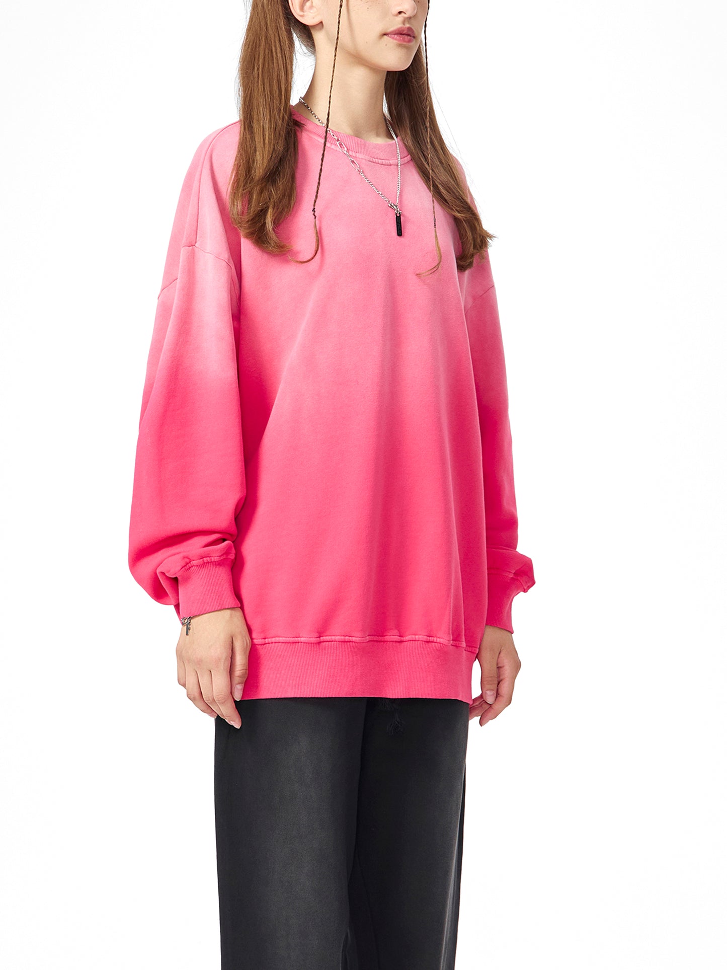 Amaru Khan Stars Handcrafted Vintage Wash Drop-Shoulder Sweatshirt