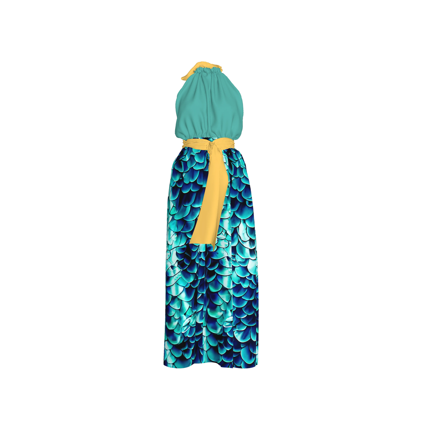 Sea Baby Backless Womens Halter Maxi