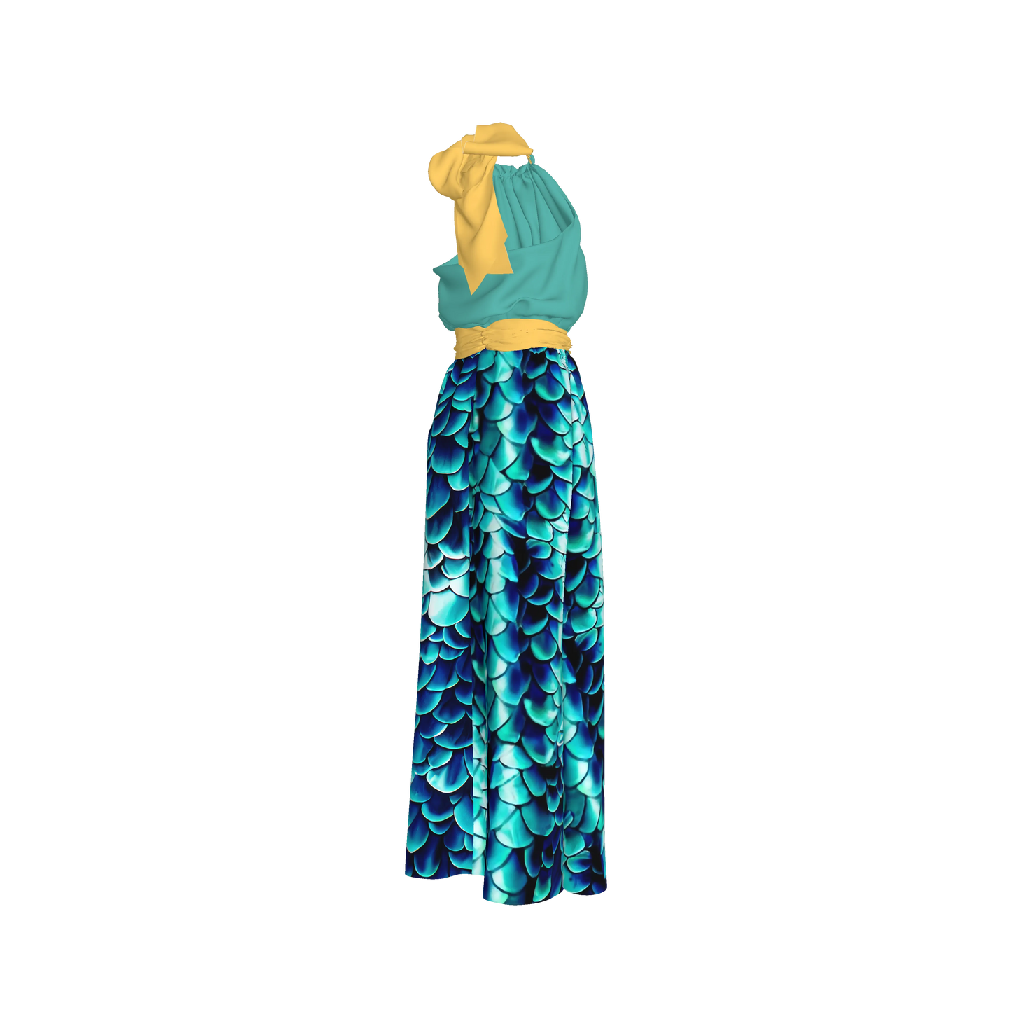 Sea Baby Backless Womens Halter Maxi