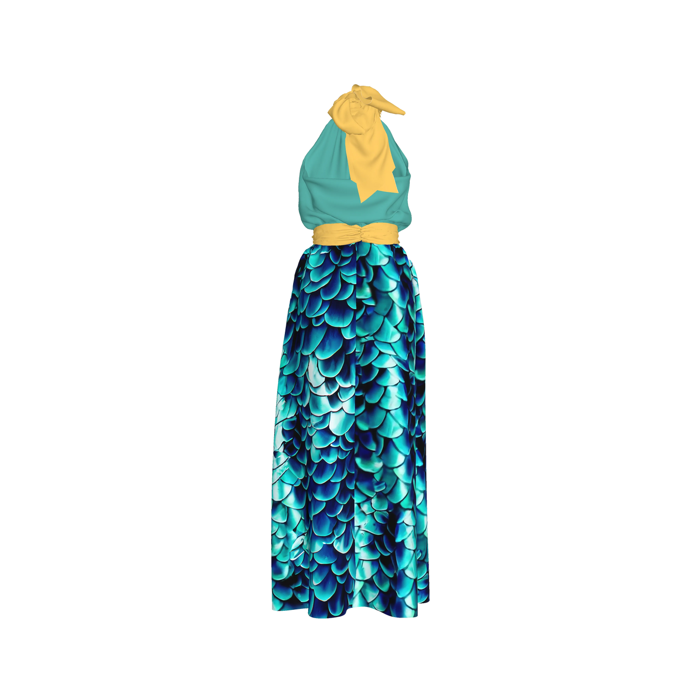 Sea Baby Backless Womens Halter Maxi