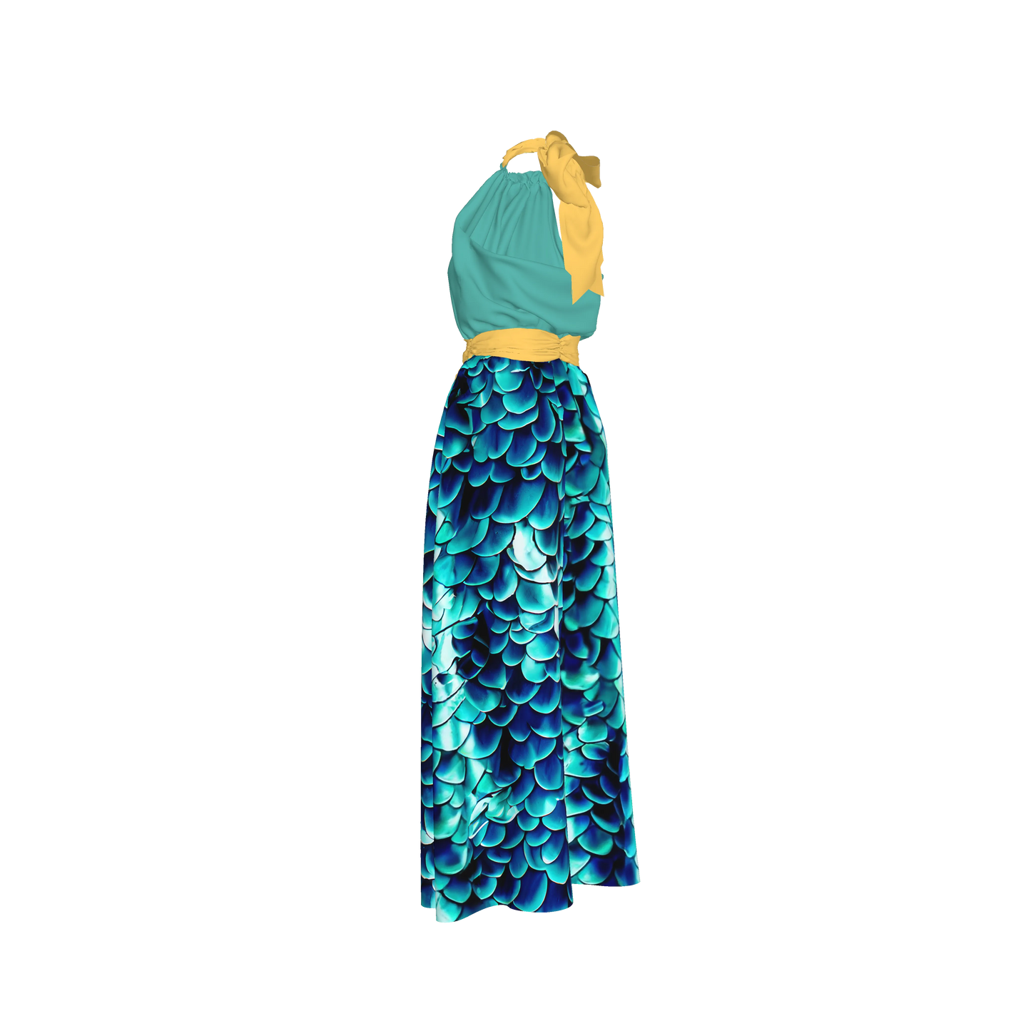 Sea Baby Backless Womens Halter Maxi