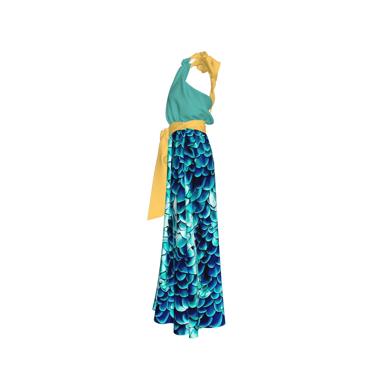 Sea Baby Backless Womens Halter Maxi