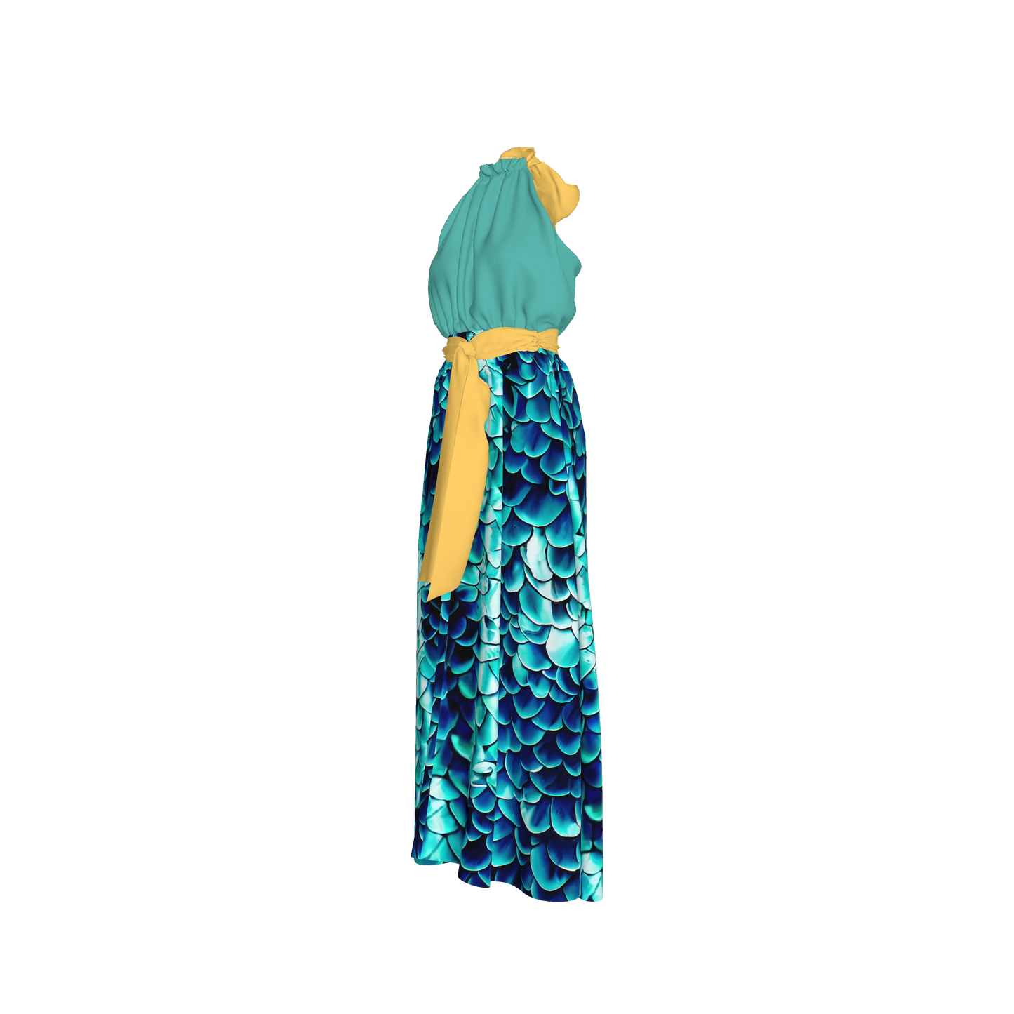 Sea Baby Backless Womens Halter Maxi