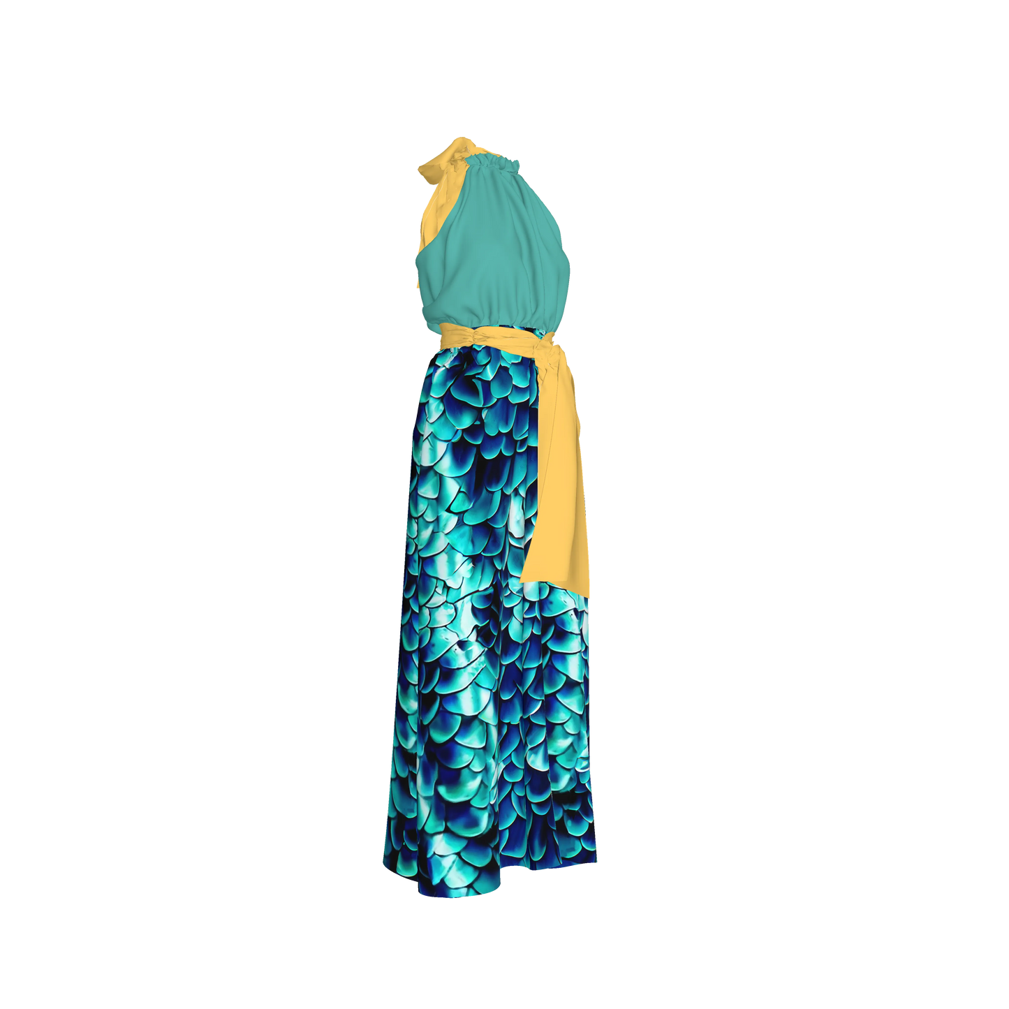 Sea Baby Backless Womens Halter Maxi