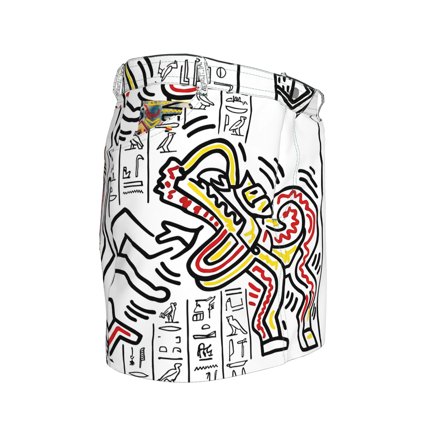 1986 Hieroglyphs Denim Mini Skirt