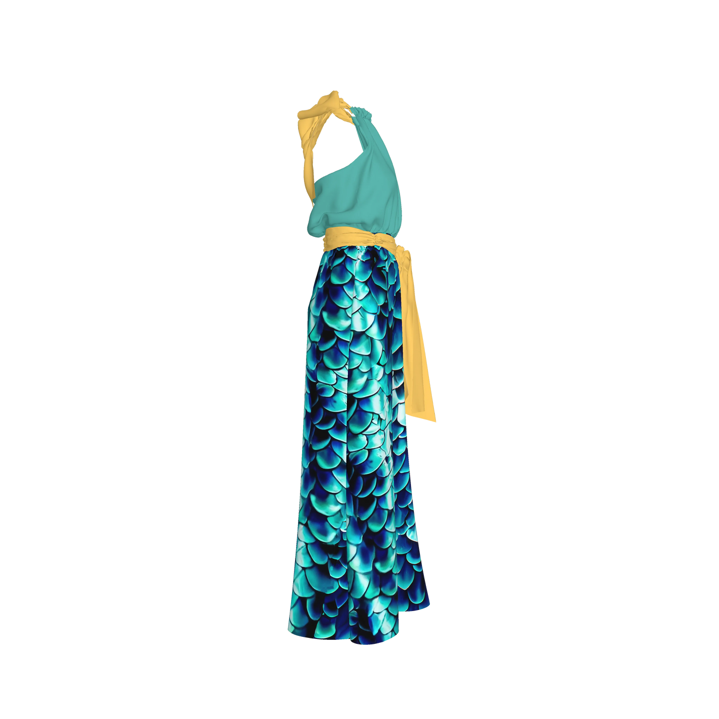 Sea Baby Backless Womens Halter Maxi