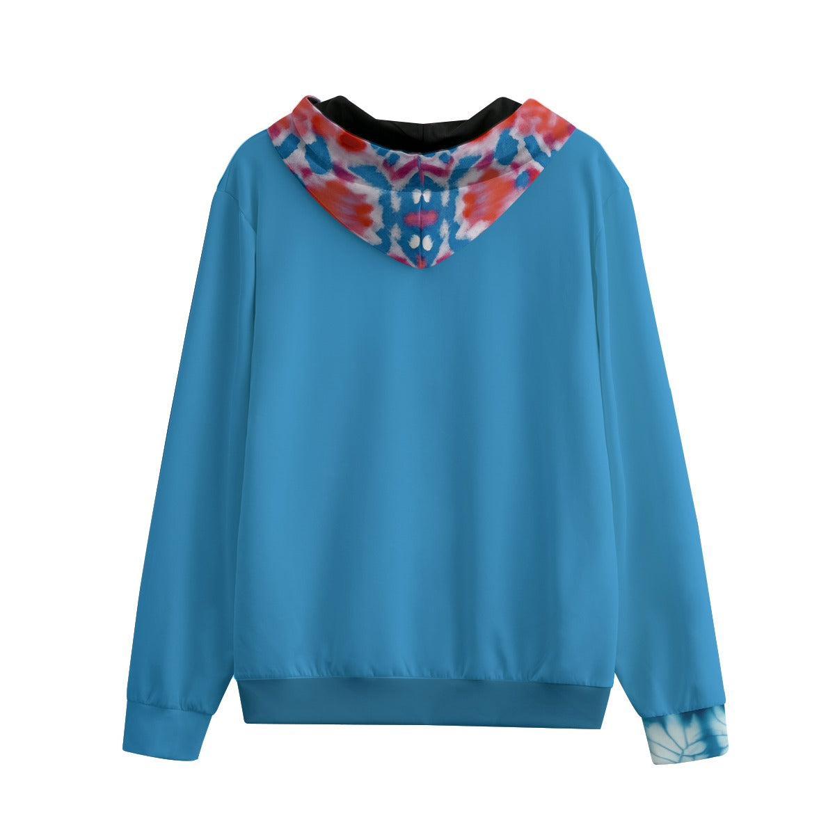 Shibori Retro Hue Hood Unisex Cotton Zip Hoodie