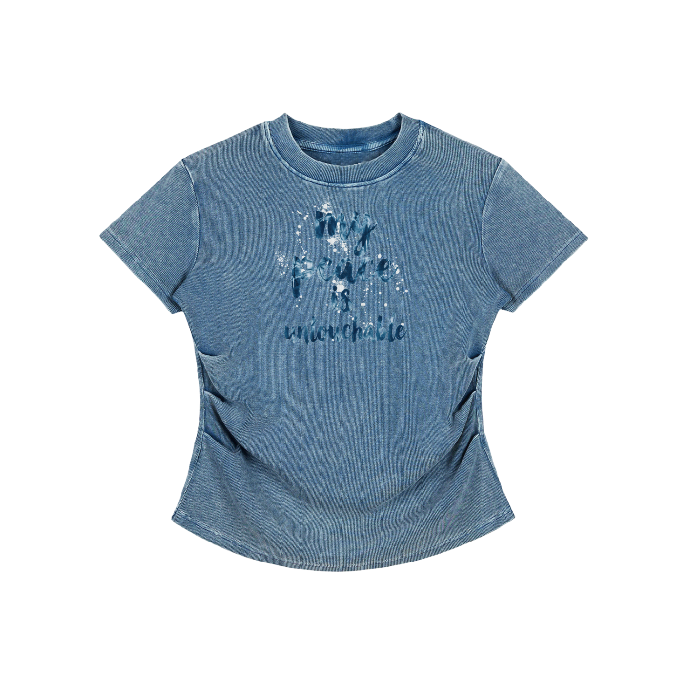 My Peace is Untouchable Vintage Washed Bodycon Cotton T-Shirt