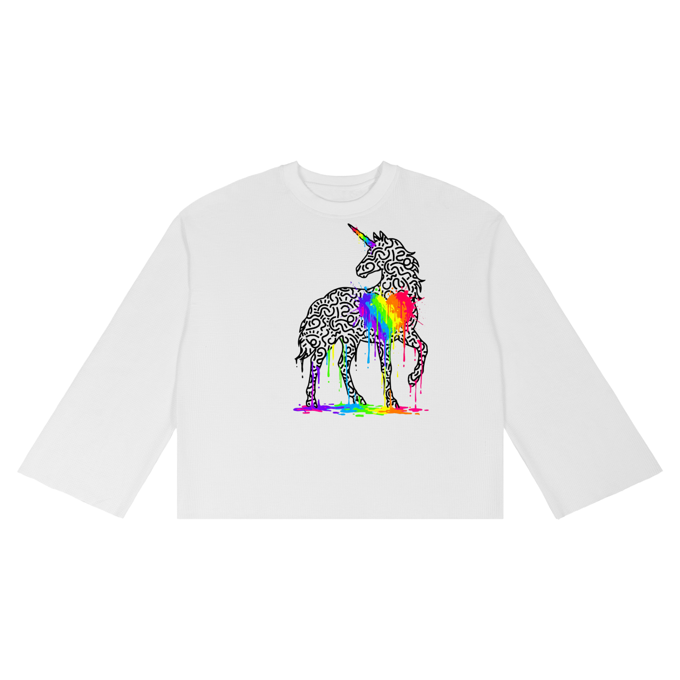 I Am the Way SQUIGGLE Unisex Waffle Raw Edge T-Shirt