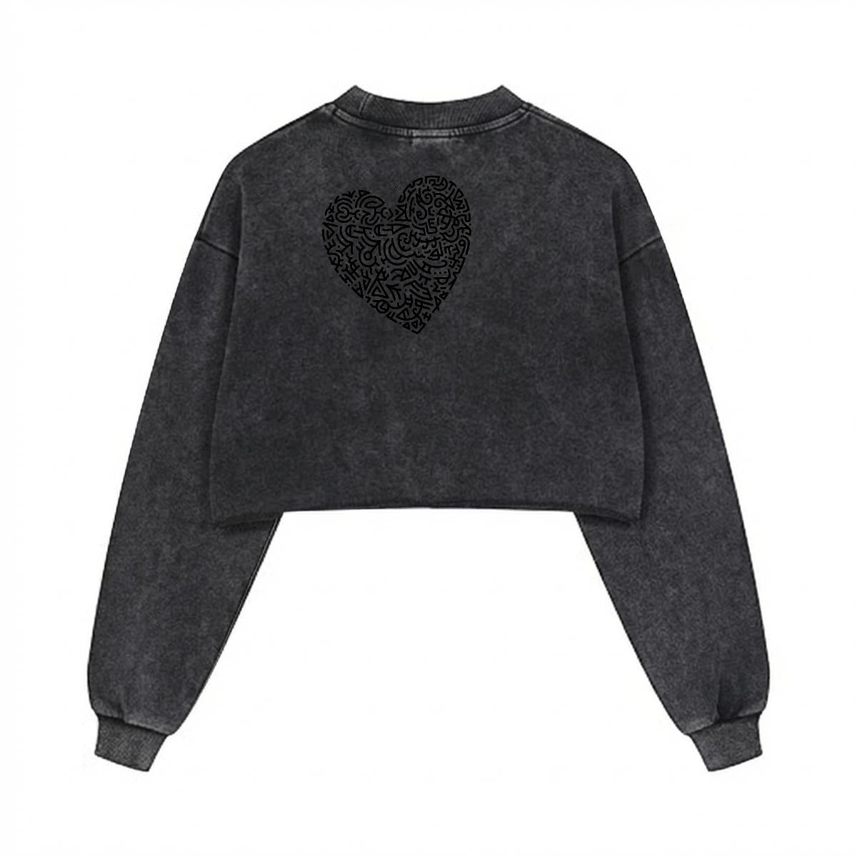 Assumption is the Root Behavior is the Fruit Women’s Cotton Cropped Distressed Sweatshirt